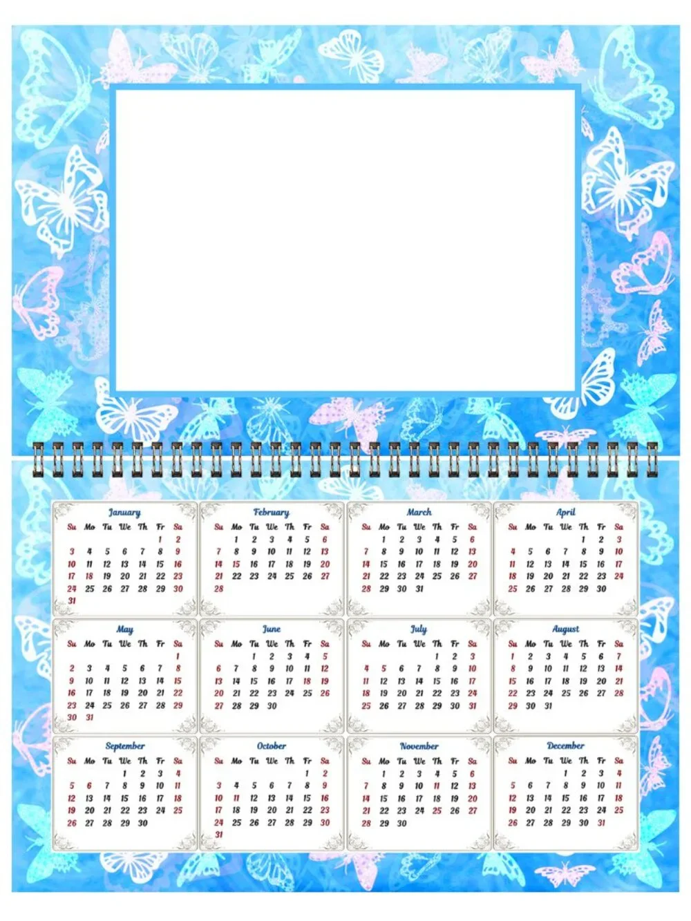 Personalized Custom 2027 Personalized Custom - 12 Months Calendar 8.5x11In. #08